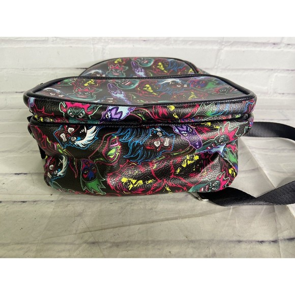 Disney Villains Vixen All Over Print Faux Leather Mini Backpack Bag Purse